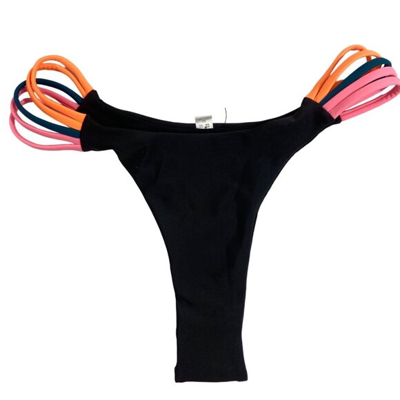Women’s Black and Tricolor Bikini 2 Piece Set Sz L - NWOT - Picture 7 of 9